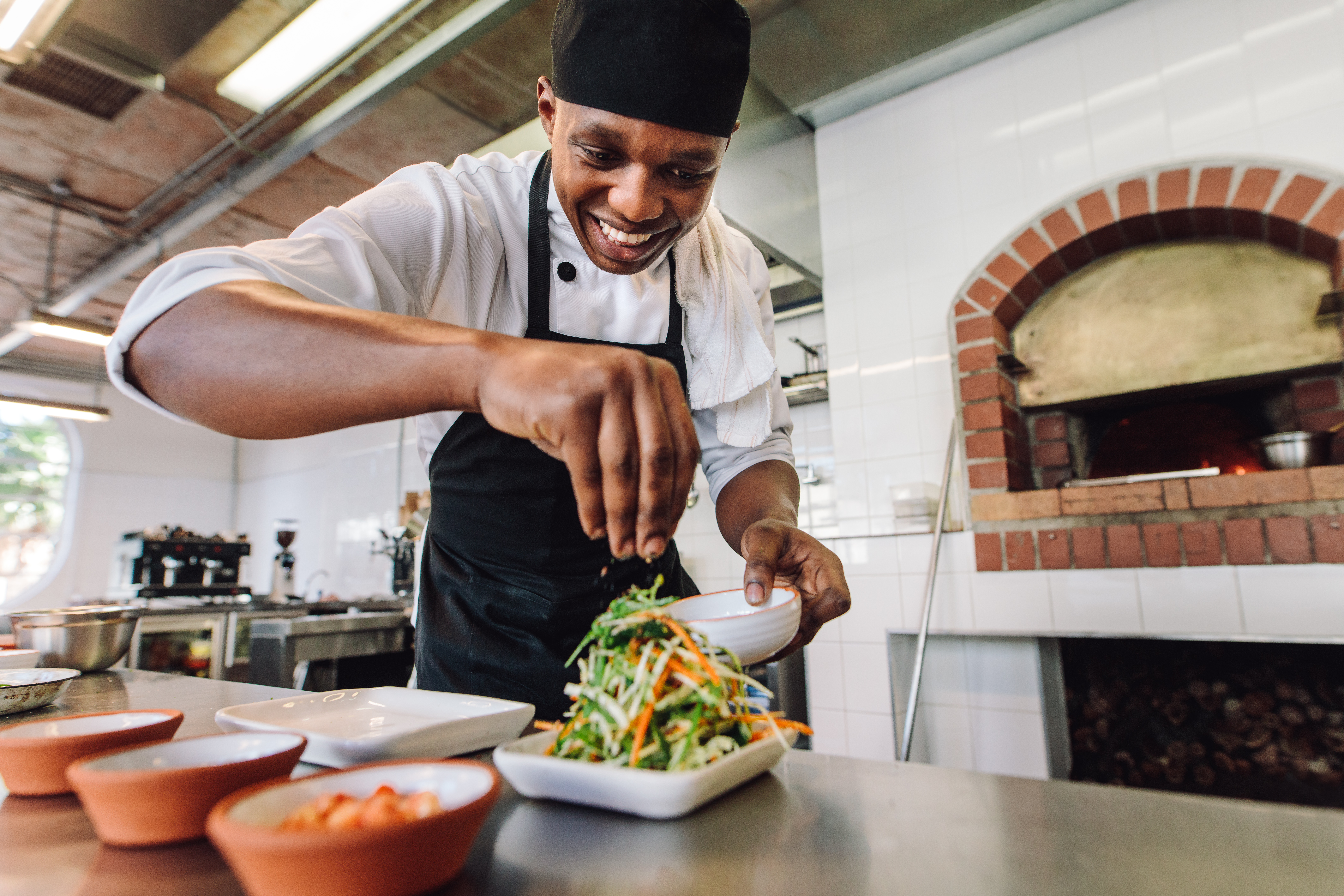 Chef cooking at restaurant